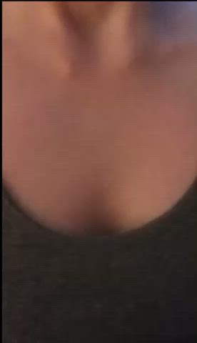 Playing with my perky teen boobies.