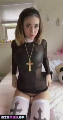 amateur anal ass big tits cute eye contact selfie gif