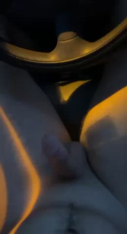 car cock exhibitionist jerk off little dick masturbating public gif
