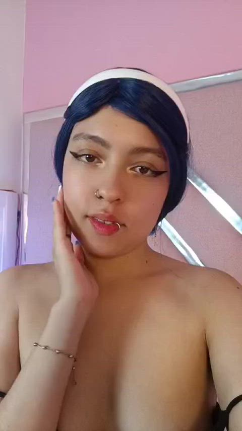 alternative big tits boobs cute latina natural tits nipple piercing piercing teen