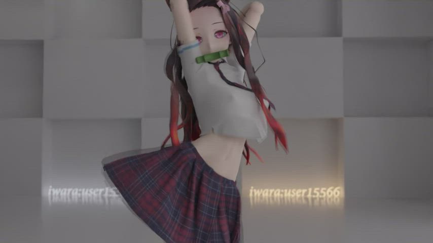 Another Kamado Nezuko animation I found on SankakuComplex (thighjob without climax