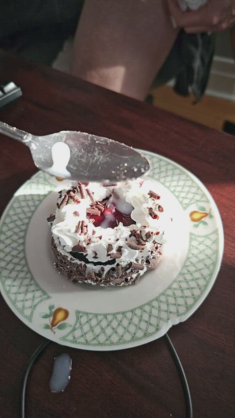 cum cumshot food fetish slow motion gif
