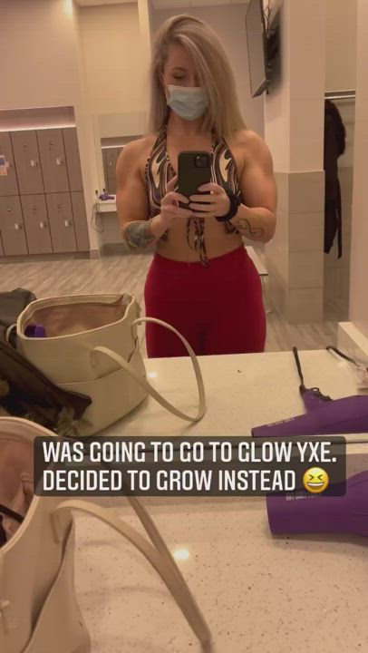 Blonde Bodybuilder Fitness Gym Muscular Girl Norwegian gif