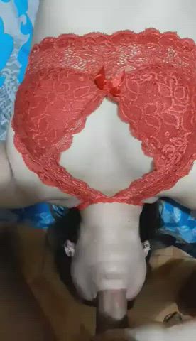 amateur deepthroat lingerie oral reverse cowgirl tits gif