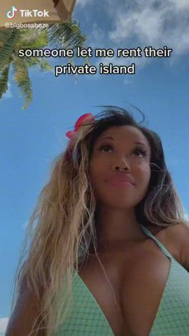 Big Tits Bikini Ebony TikTok gif