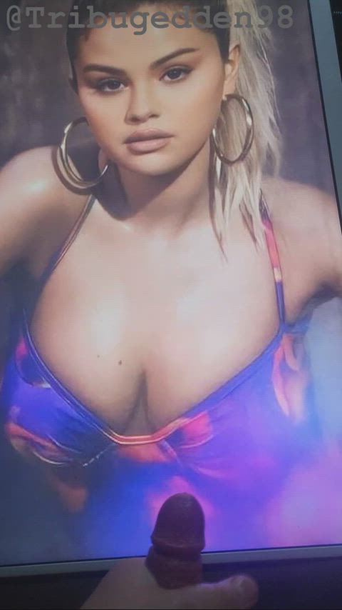 babe big tits cleavage cum cum on tits facial gooning selena gomez tribbing tribute
