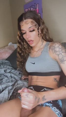 cumshot cute trans gif