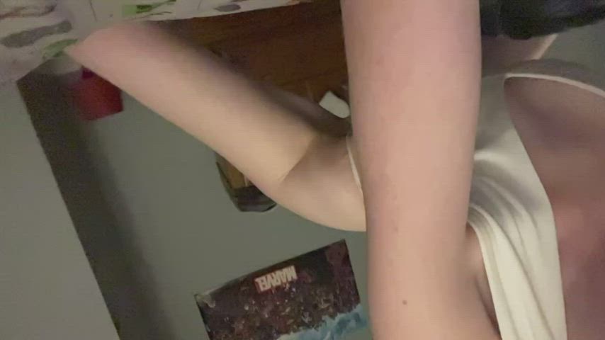 bending over blonde natural tits gif