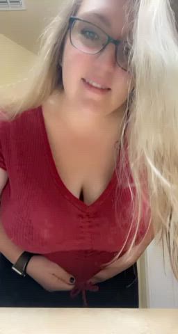 bbw chubby milf mom nsfw tits titty drop gif