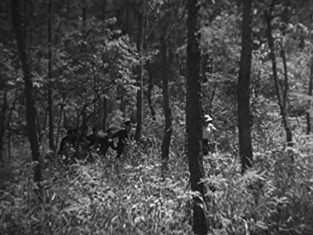 No-Regrets-for-Our-Youth-1946-GIF-00-04-10-men-chasing-woman-woods