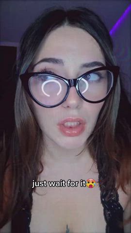Babe Boobs Cute Findom Girlfriend OnlyFans Pale UK Virgin gif