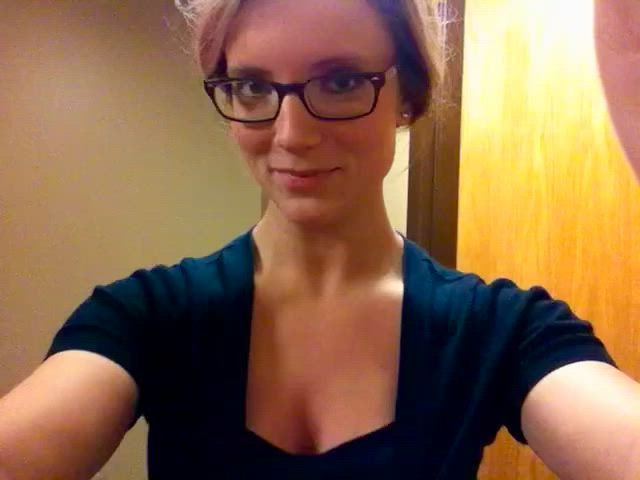 babe boobs bra cute homemade tits undressing gif