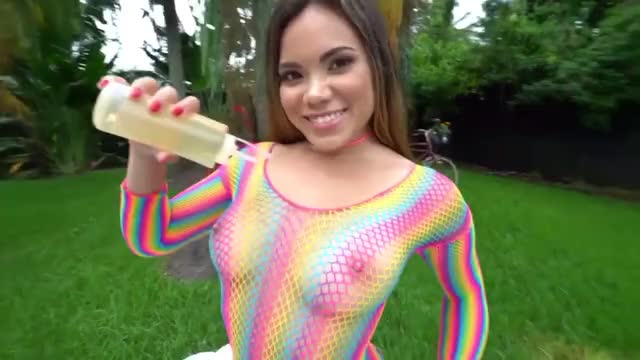 [Keilani Kita, 22] Soaking Rainbow Fishnets