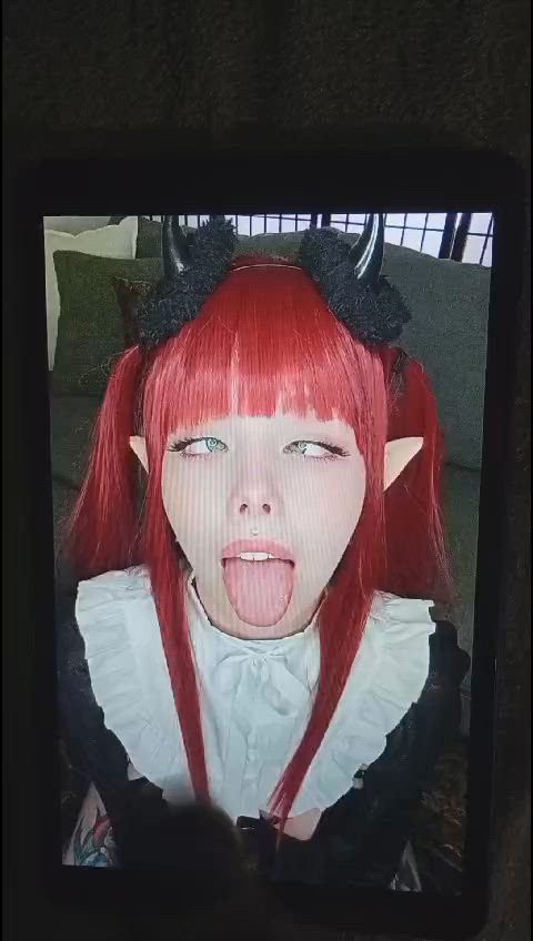 ahegao cum cumshot tribute gif