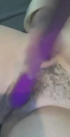 I wish this vibrator was a dick rubbing on my hairy clit like this... do you like