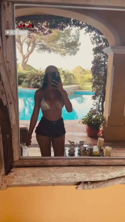 Brunette Busty European gif