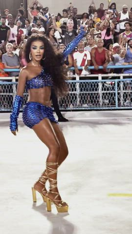 brazilian celebrity dancing ebony high heels see through clothing underboob gif