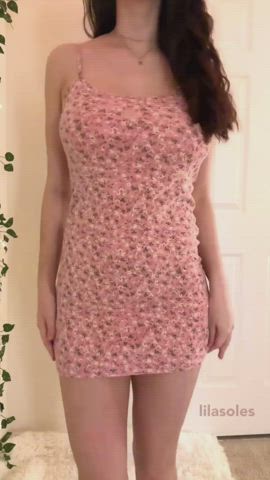 ass big ass big tits boobs brunette cute dress onlyfans petite teen tits gif