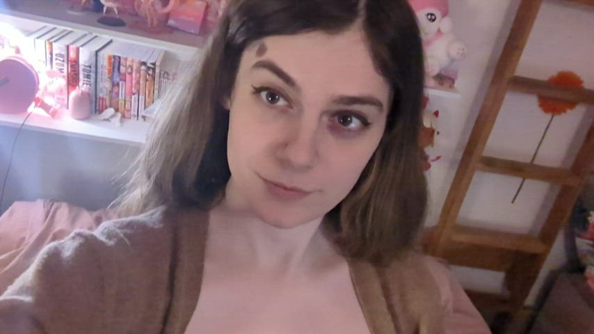 Love how my tits and cock jiggle as I bounce up and down ;P <3