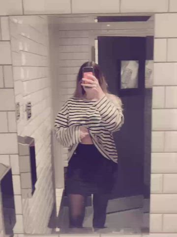 Showing the other passengers my tits
