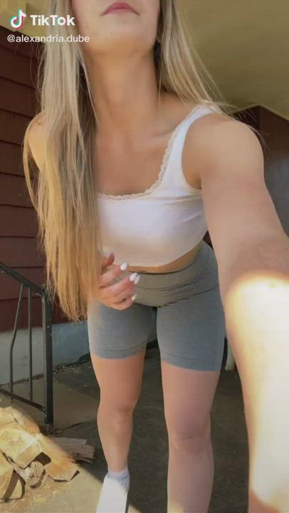 Alexandria in shorts