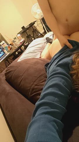 Accidental Creampie Doggystyle POV gif