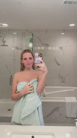 D cups on a blonde stick >>>