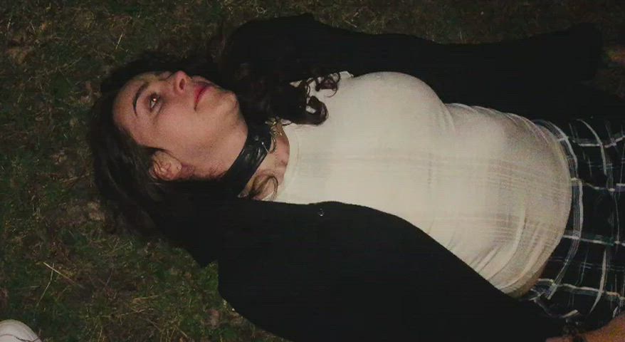 Having a refreshing drink in a park