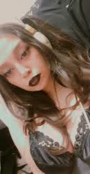 Ahegao Big Nipples Big Tits Goth Lips Lipstick Lipstick Fetish Strip gif
