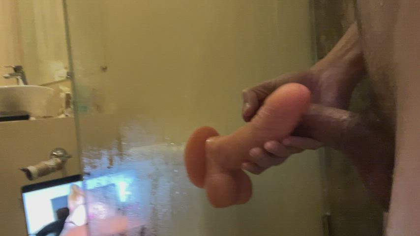 Dildo Frotting MMF gif