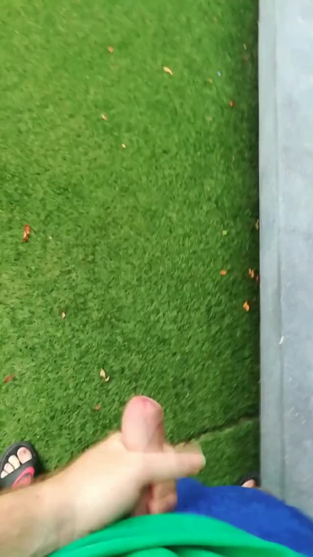 Massive 12 shots of cum outdoors