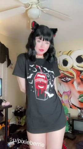 Goth Perky Petite White Girl gif