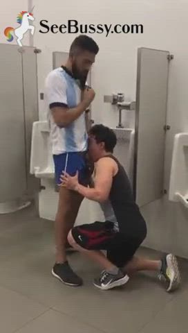 anal bathroom blowjob cock doggystyle gay homemade public gif