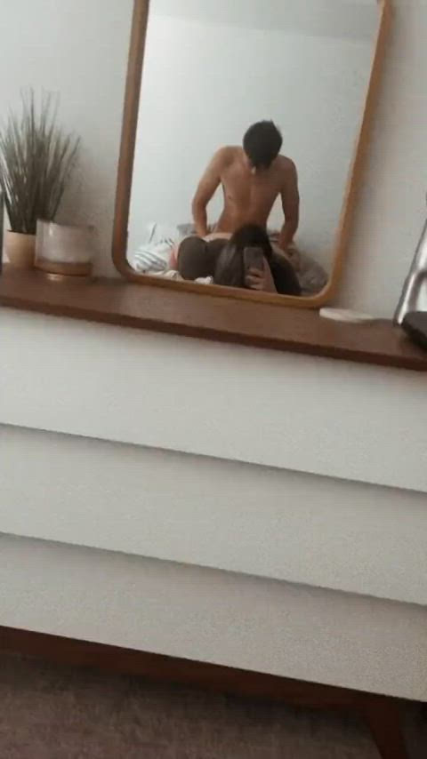 PAWG enjoying Asian dick