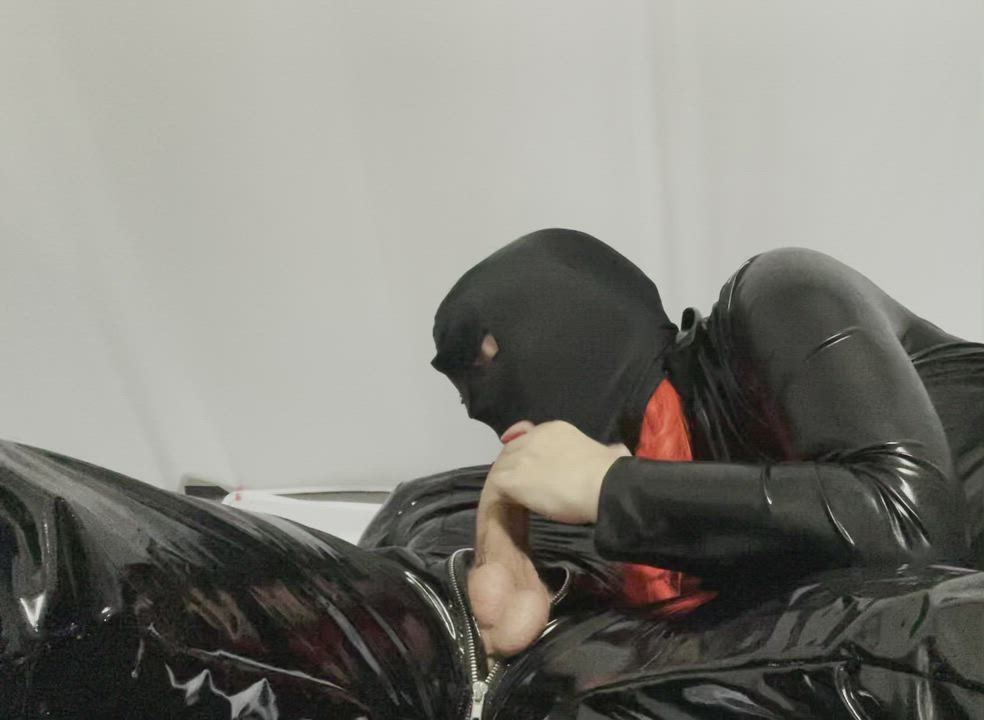 Blowjob Catsuit Latex gif