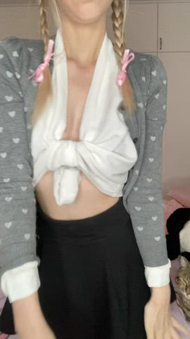 Cute Petite Titty Drop gif