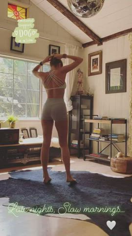 Stretching Yoga Yoga Pants gif