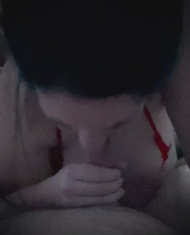 bbw blowjob cheating cock worship wife gif