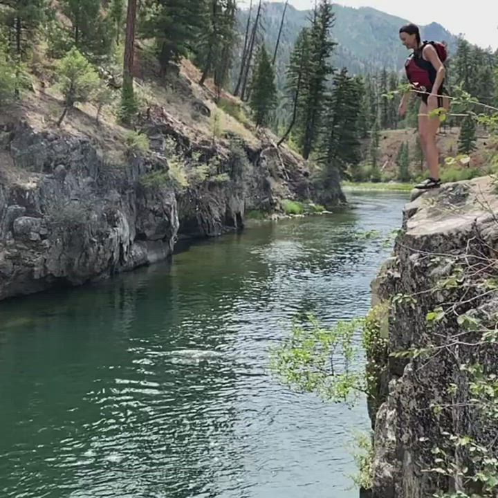 Bikini Brunette Outdoor gif