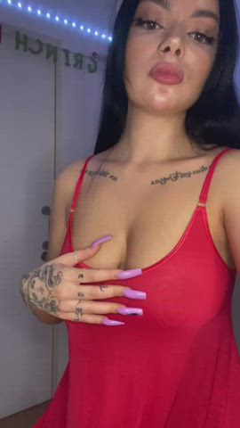 Revealing my New Year boobs at the end