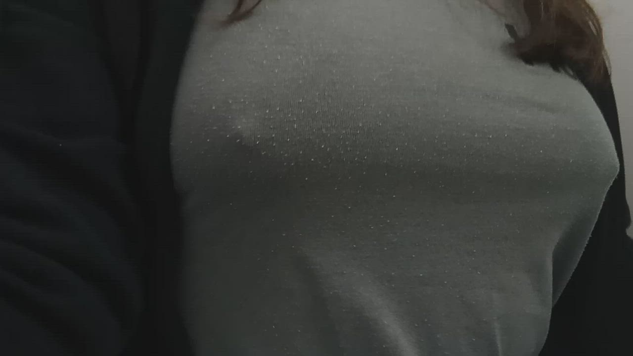 Nipples Rubbing Tits gif