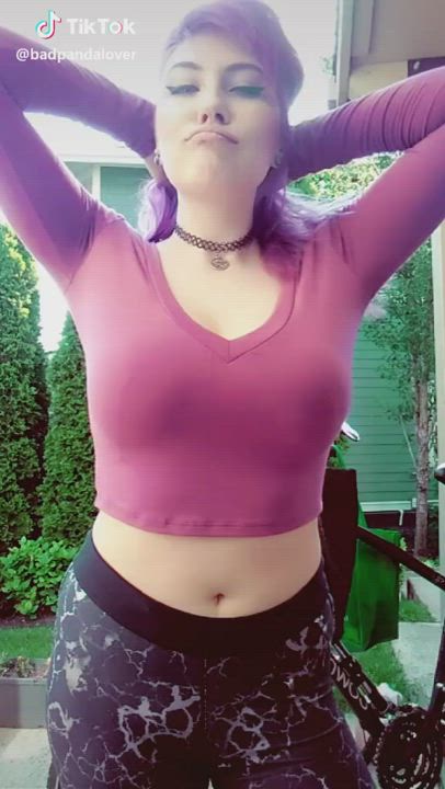Alt Big Tits Purple Bitch TikTok gif