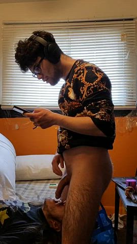 amateur big dick blowjob cock deepthroat handjob sucking swallowing twink gif