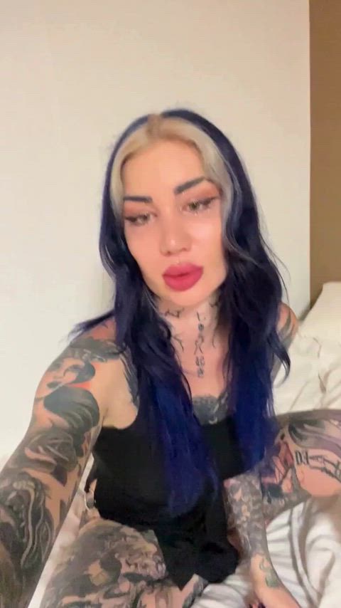 ass big tits egirl fake lips fake tits tattooed gif