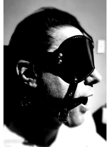 Hooded Gagged BDSM GIF by kinkyhotnakedwife