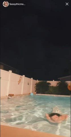 nipples nipslip swimming pool swimsuit tiktok tits gif