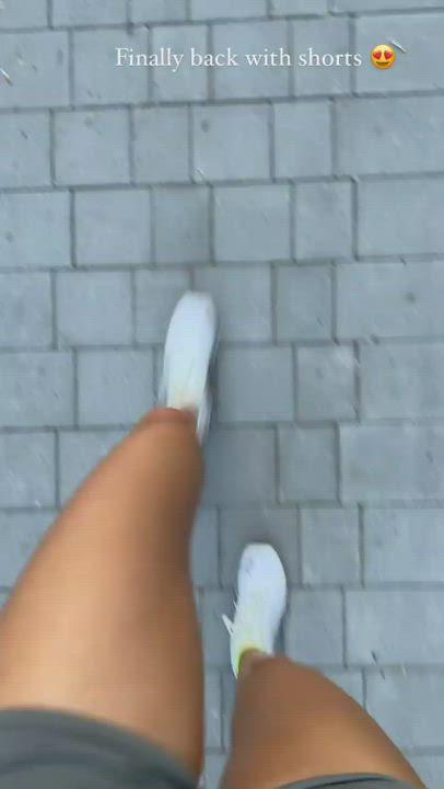 Blonde Legs Outdoor gif