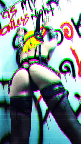Ass Bondage Bunny Goth Mask Stockings Tattoo gif