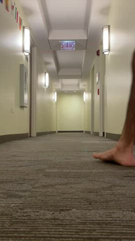 Walking around my dorm naked>