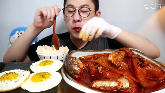 가르마마_묵은지고등어조림 요리 먹방-5
